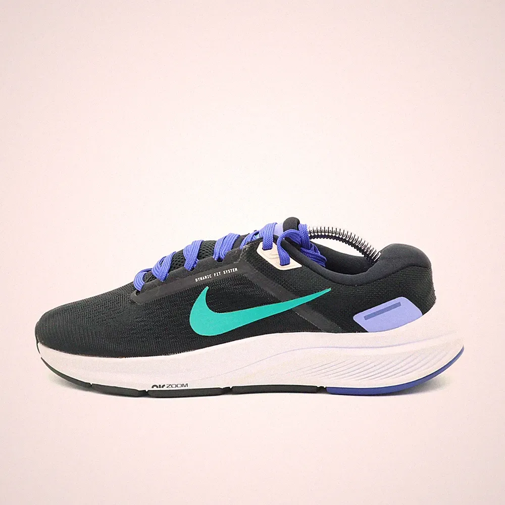 Nike Damen Zoom Structure 24 Schuhe Schwarz/Türkis/Blau Low-Top Laufschuh EU 38