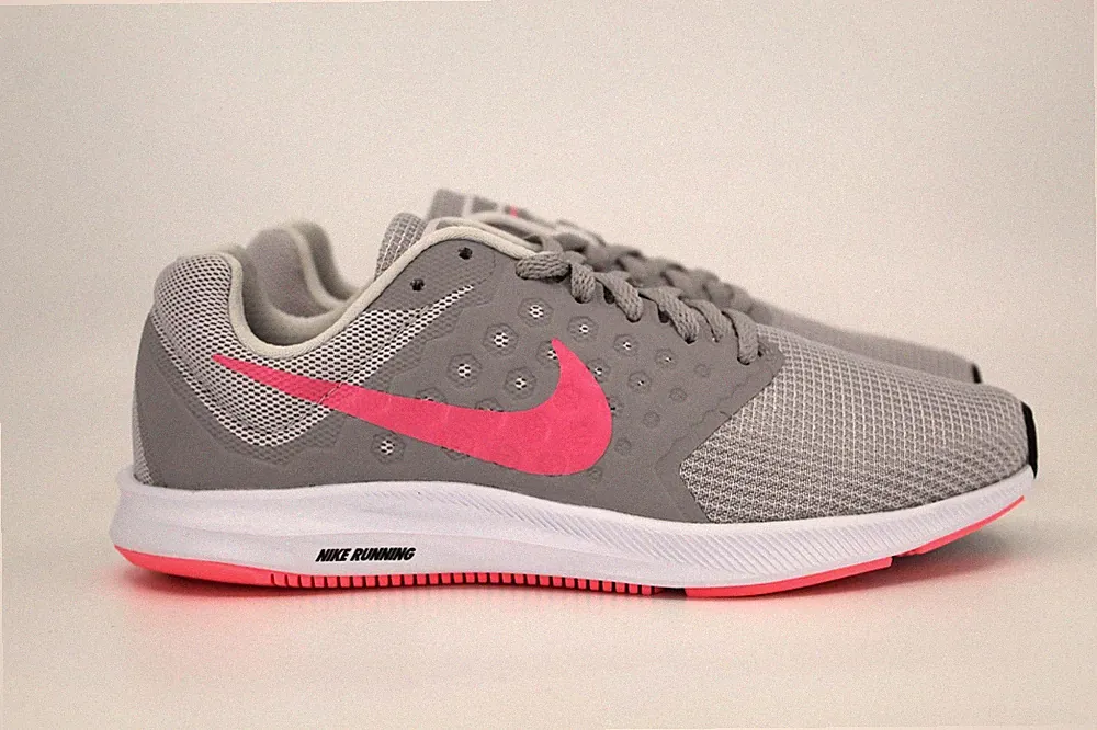 Nike Downshifter 7 Laufschuhe UK 2,5 Vast Grey Sunset Pulse 852466-015