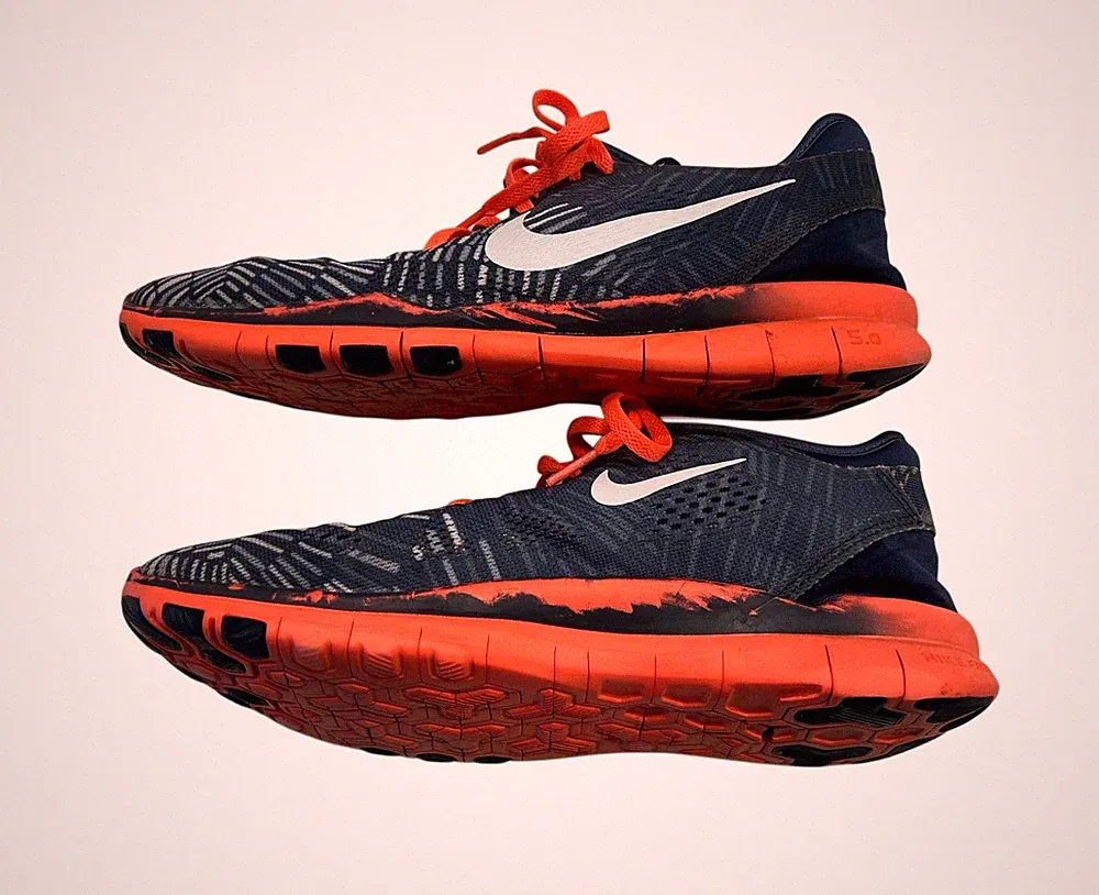 Nike Free 5.0 TR Fit 5 Women’s Running Training Shoes US 9.5 Navy Orange
