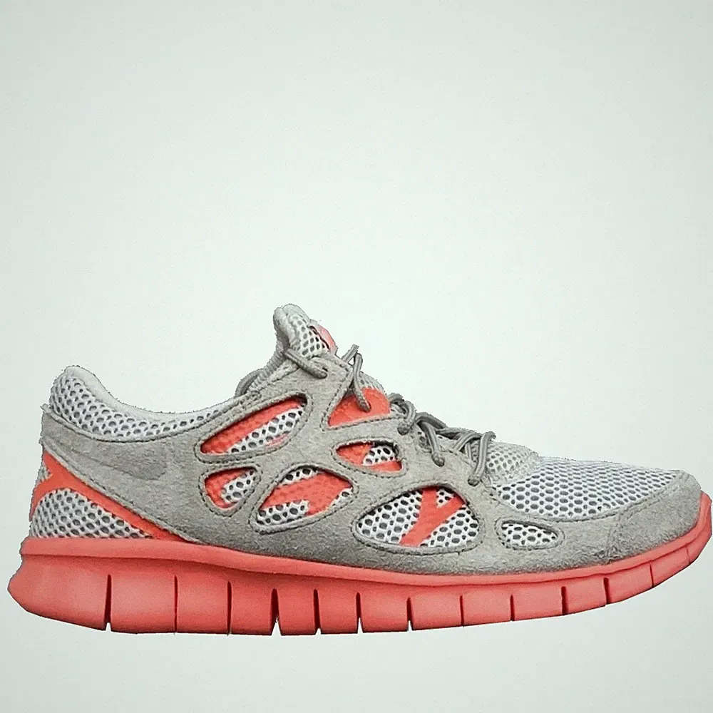 Nike Free Run+ 2 EXT Herren Sneaker Laufschuhe hellgrau / hellrot [555174-002]