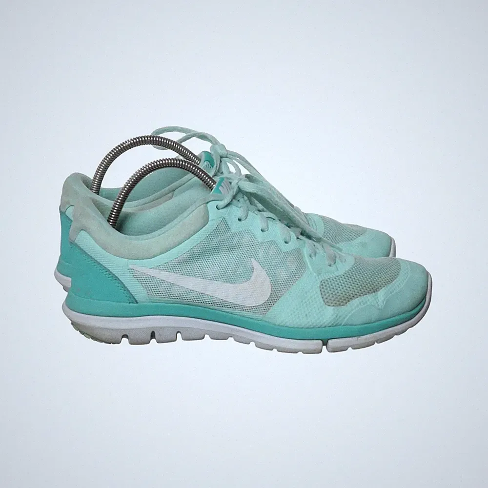 Nike, Laufschuhe, Größe: 38 1/2, model: flex 2015 run, Türkis/Weiß, Damen #KjY