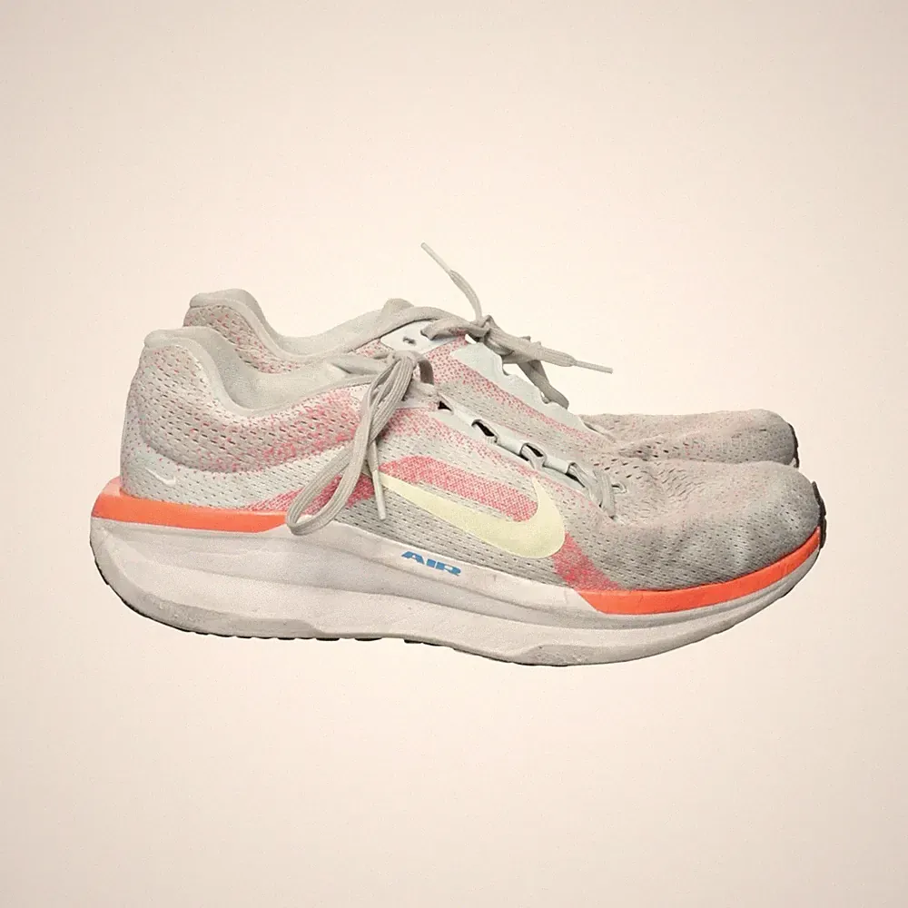 Nike, Laufschuhe, Größe: 43, model: winflo 11, Grau/Orange/Weiß, Damen #dJH
