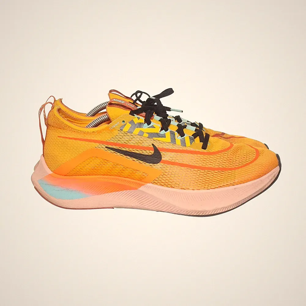 Nike, Laufschuhe, Größe: 45 1/2, model: zoom fly 4, Orange/Gelb/Schwarz #CIy