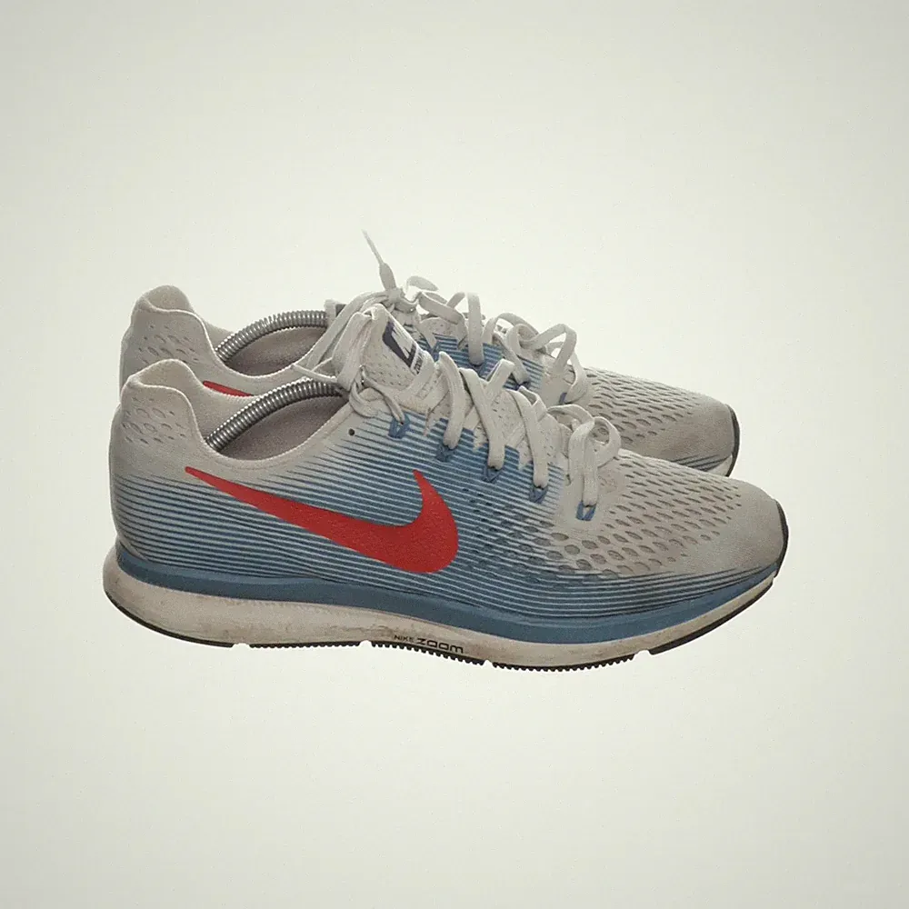 Nike, Laufschuhe, Größe: 45 1/2, Zoom Pegasus 34, Blau/Weiß/Rot #23x