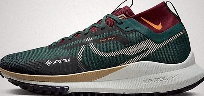 Nike React Pegasus Trail 4 GTX V2 Grün Wasserdicht Turnschuhe Schuhe Größe UK 7,5