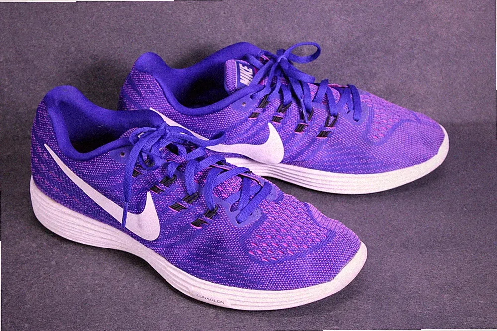 Nike Sneaker Lunartempo 2 Unisex Sportschuhe Gr. 42,5 blau lila Laufschuhe BS978