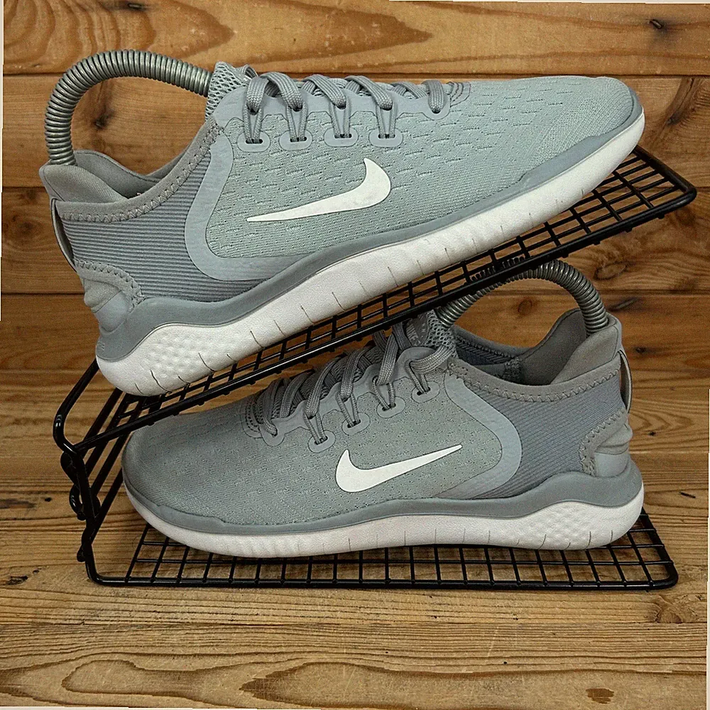 Nike Turnschuhe Damen Größe UK 3,5 Free RN 2018 Wolf Grey Barfuß Minimal Schuhe