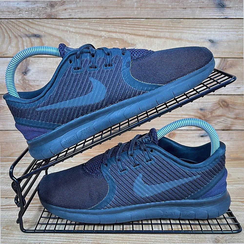 Nike Turnschuhe Damen Größe UK 4 Free RN schwarz Strick Laufen CMTR Barfußschuhe