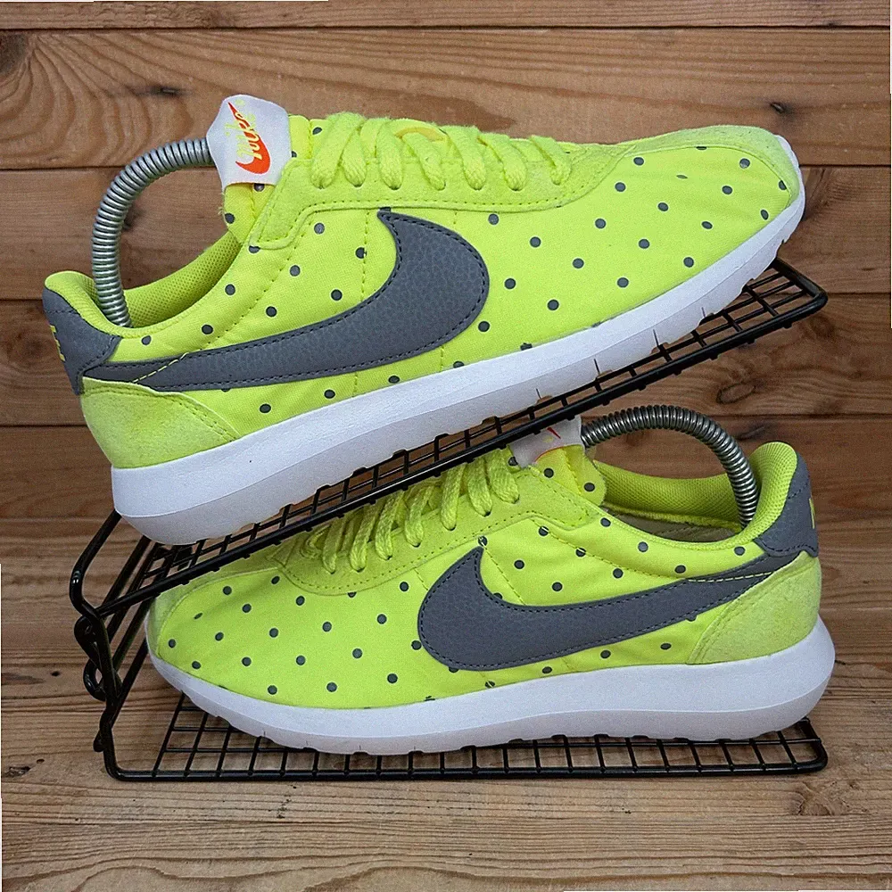 Nike Turnschuhe Damen Größe UK 5,5 Roshe LD-1000 gelb grau gepunktet Laufschuhe