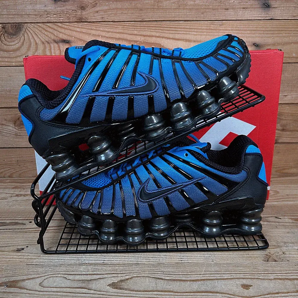 Nike Turnschuhe Damen Größe UK 5 Shox TL Fade Blue Hero Imperial Lila Laufschuhe