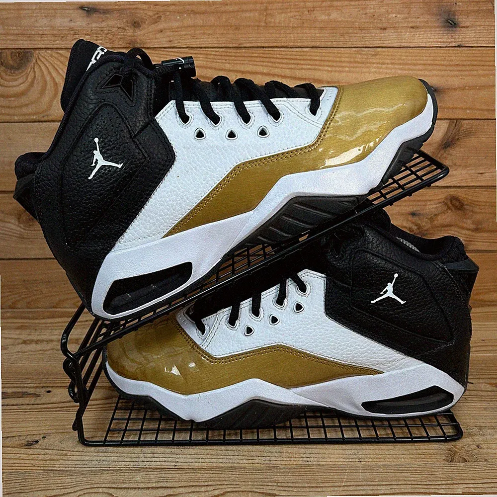 Nike Turnschuhe Damen Größe UK 6 Air Jordan Be Loyal Gold Basketballschuhe Jugend