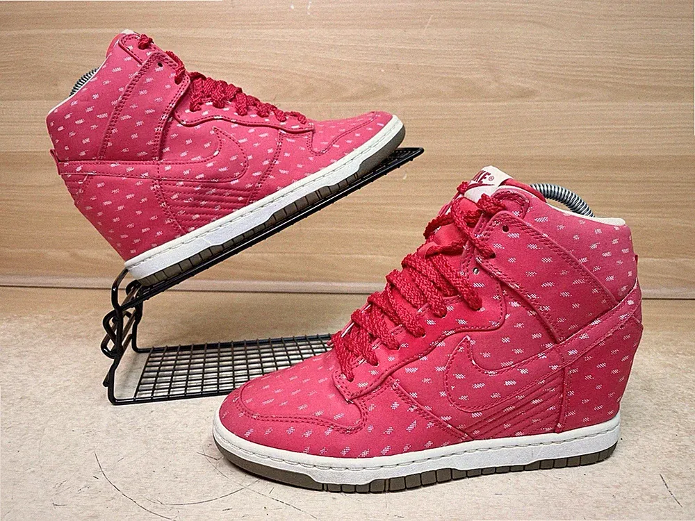 Nike Turnschuhe Damen UK 6 Dunk Sky Hi hyperrot Keilabsatz versteckter Absatz Schuhe