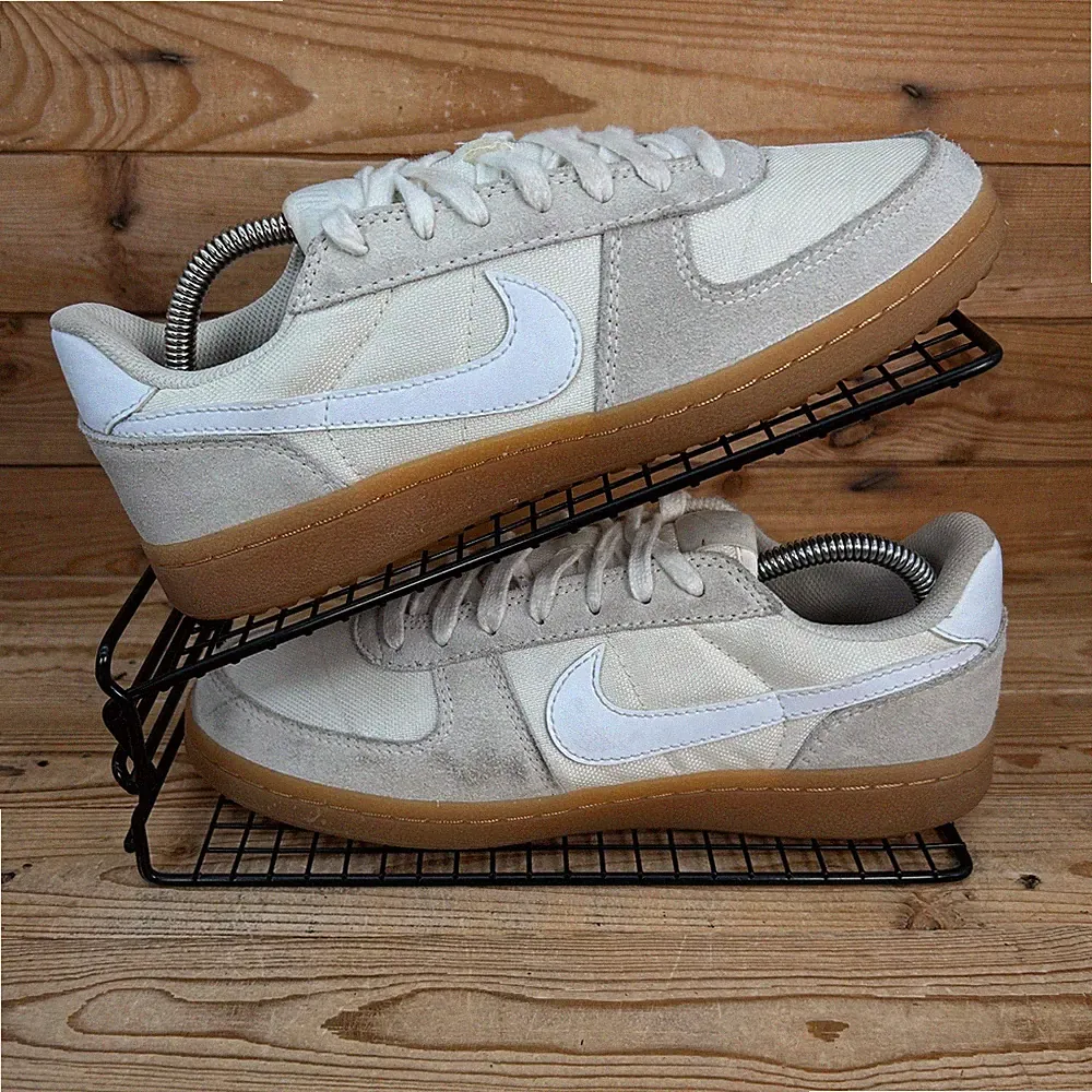 Nike Turnschuhe Damen UK 6 Field General blass elfenbein Gummi Skater klassische Schuhe GS