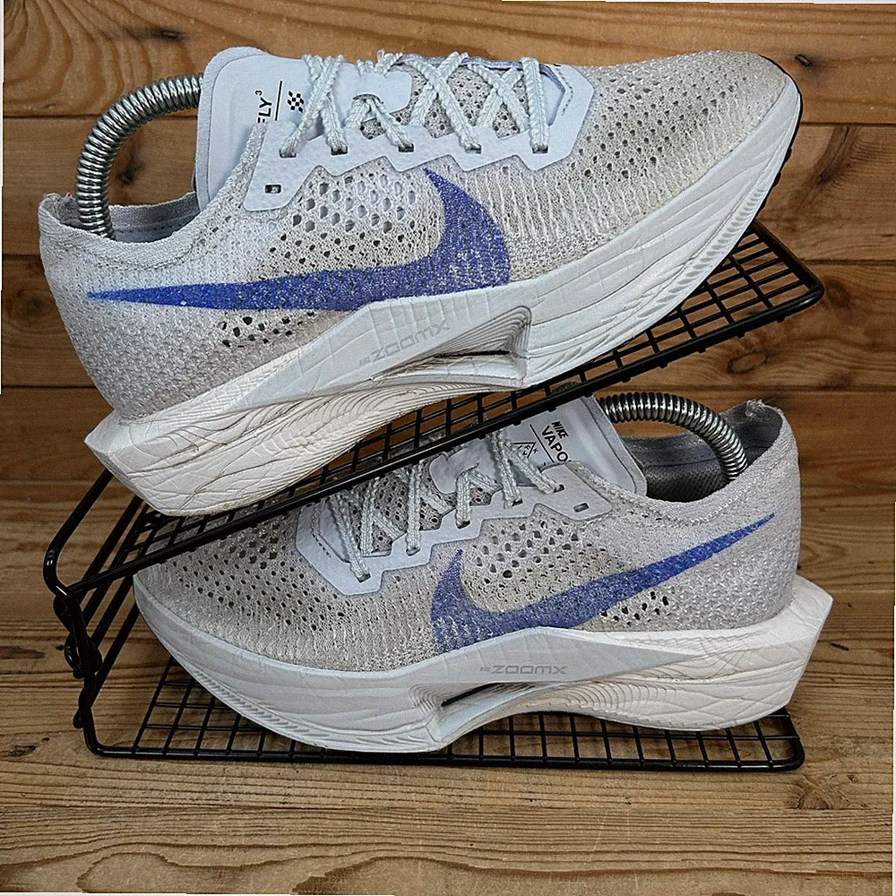 Nike Turnschuhe Damen UK 6 ZoomX Vaporfly Next% 3 grau blau Race Carbon Laufschuhe