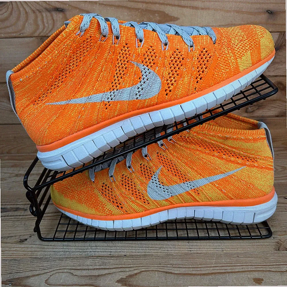 Nike Turnschuhe Damengröße UK 6,5 Free Flyknit Chukka Total Orange Volt Schuhe