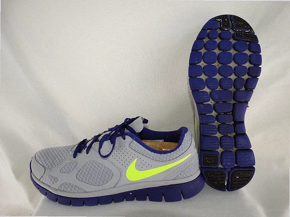 Nike W Flex 2012 RN Run Laufschuhe EU 43 US 11 Sneaker grau-blau-gelb 512108-034