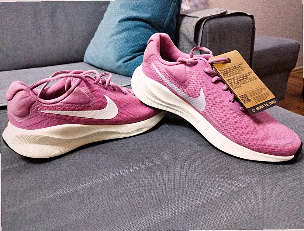Nike W Revolution 7 Damen Laufschuhe Sneaker Mesh rosa/weiß EU 42 US 10