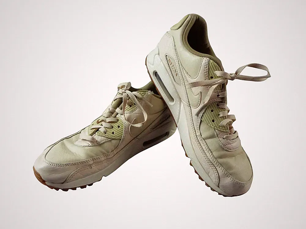 Nike WMNS Air Max 90 Damen Sneaker Gr. 40 Leder Farbe Oatmeal Laufschuhe (21326)