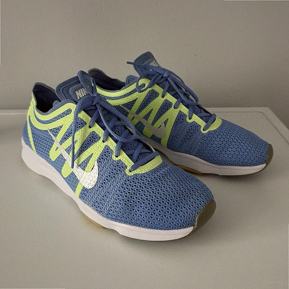 Nike Zoom Damen Laufschuhe Atmungsaktiv Blau/Grün UK 6 EU 40 US 8,5