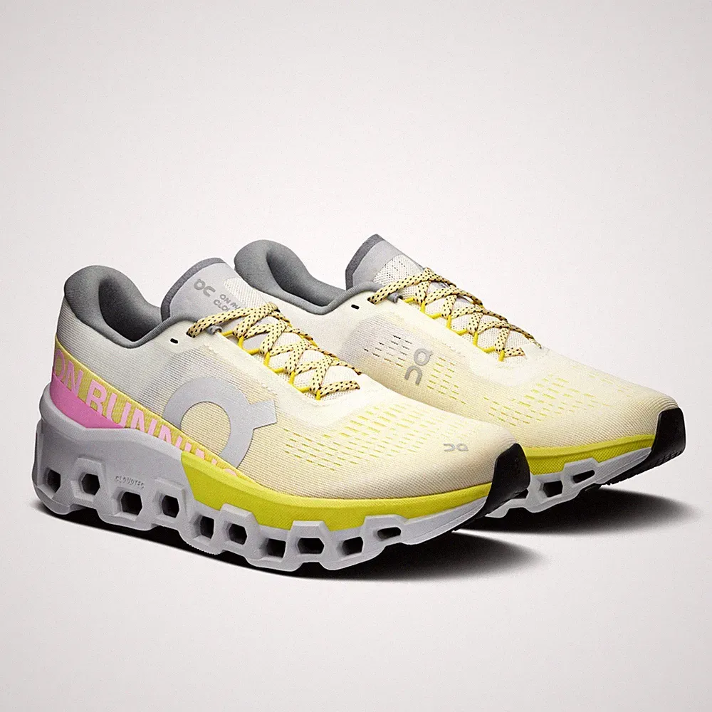 On Cloudmonster 2 Ivory Lime 3WF30793072 Speedboard Damen Laufschuhe