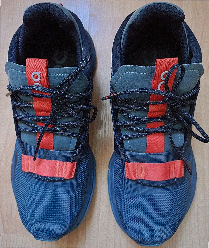 On Cloudnova Damen Sneaker Blau/Rot Mesh Laufschuhe EU 38,5 TOP!