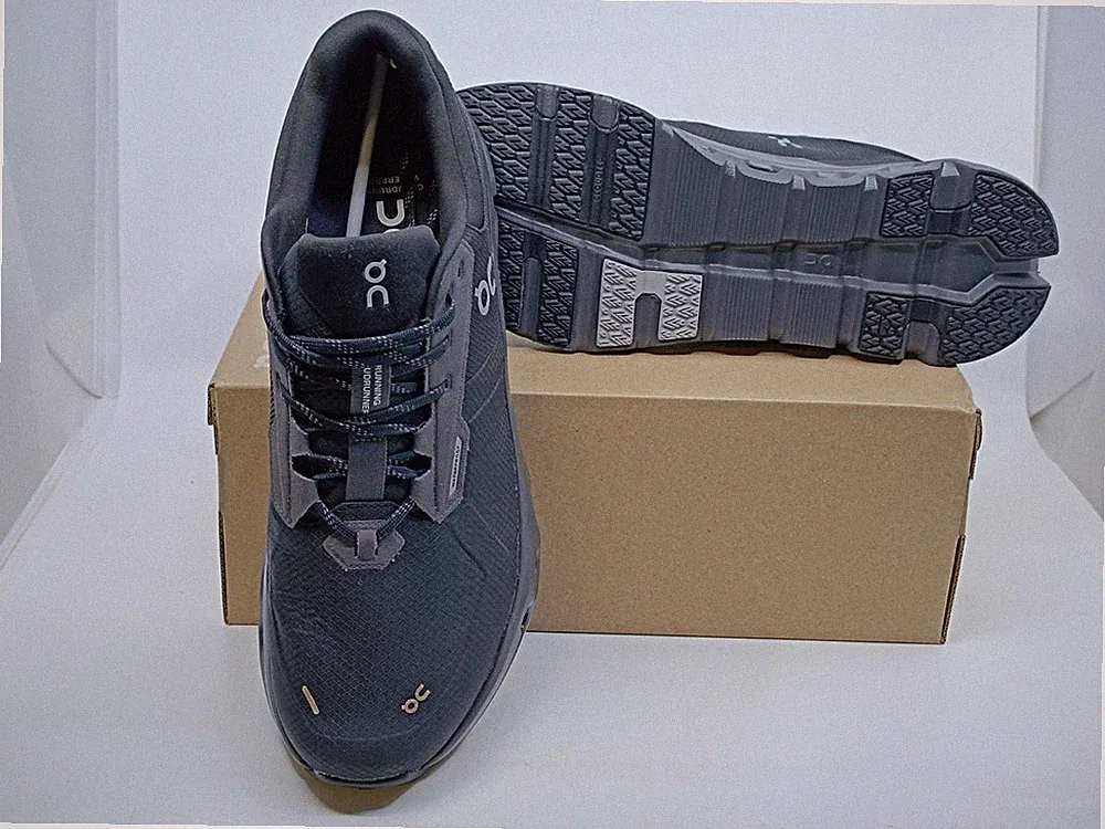 On Cloudrunner 2 Waterproof Herren Laufschuhe Magnet Black Gr. 47EU NEU OVP