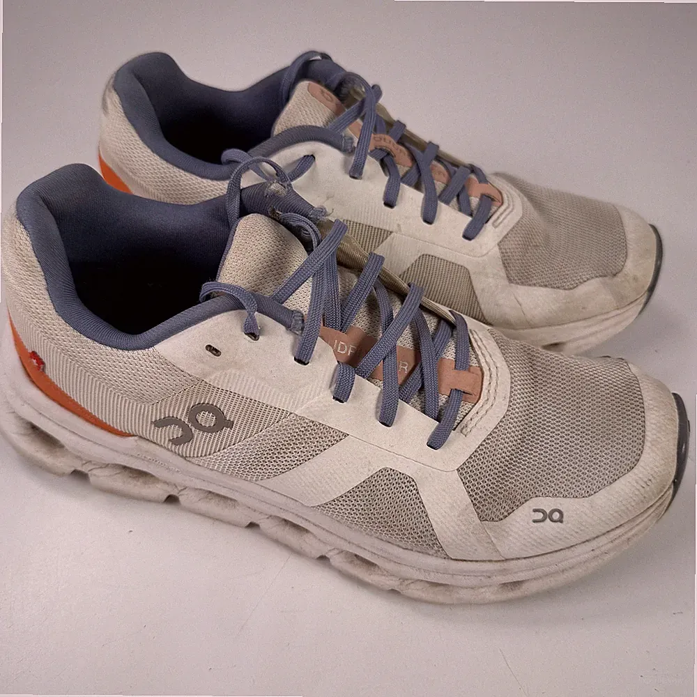 On Cloudrunner Damen Laufschuhe Sneaker Weiß Grau Orange US 7.5 UK 5.5 EU 38.5