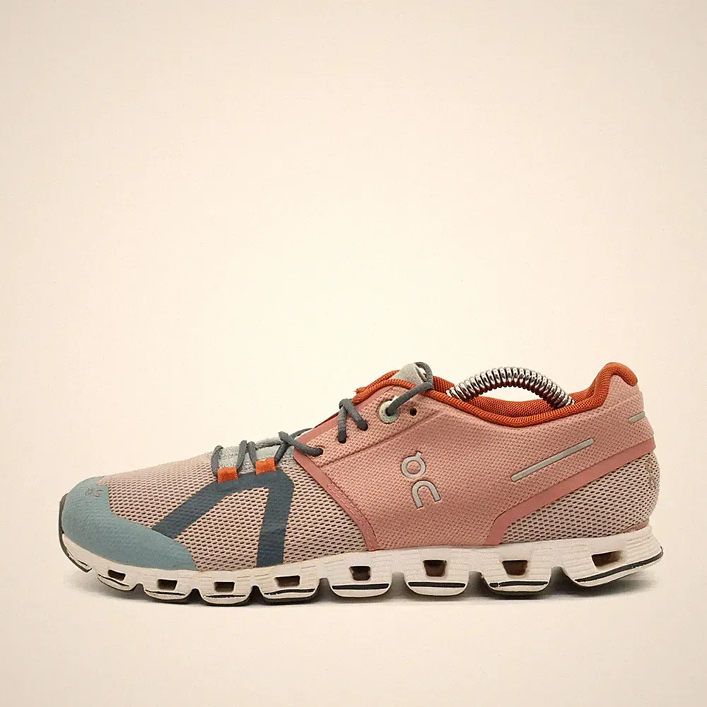 On Damen Cloud Sportschuhe Rosa/Orange Mesh Low-Top Atmungsaktiv Sneaker EU 38.5