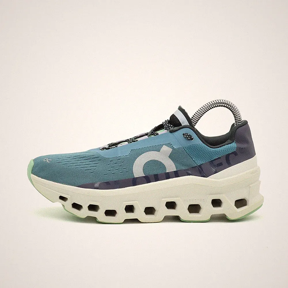 On Damen Cloudmonster Sneaker EU 39 Türkis/Blau/Weiß 61.98081 Mesh
