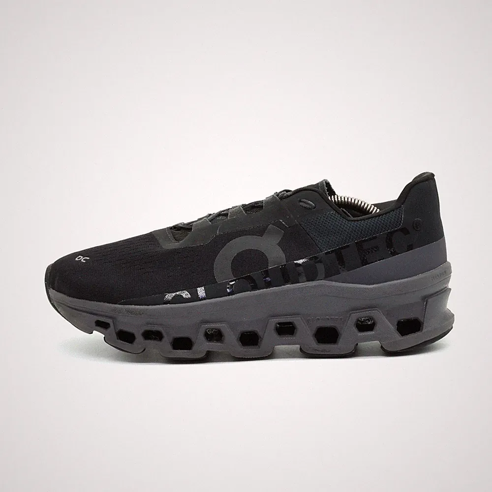 On Damen CloudMonster Sneaker Schwarz CloudTec-Technologie Laufschuhe EU 42