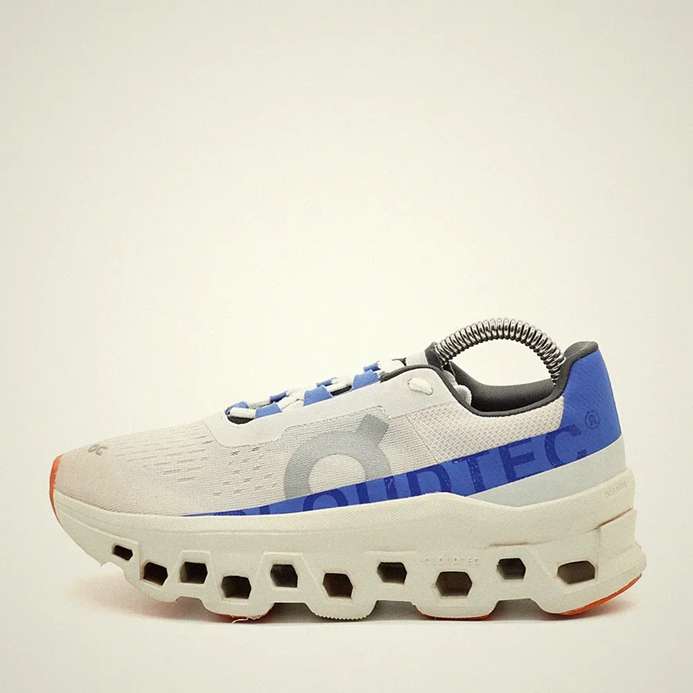On Damen CloudTec CloudMonster Sneaker weiß Mesh Low-Top Laufschuh EU 36.5