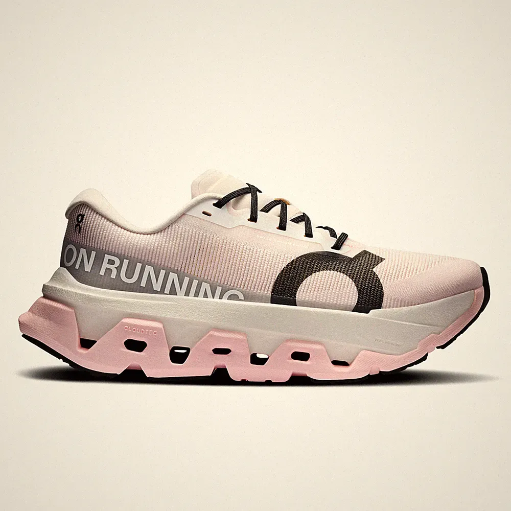 On Running Damen Cloudmonster 3 Hyper Laufschuhe Schnürschuhe Ivory/Peony