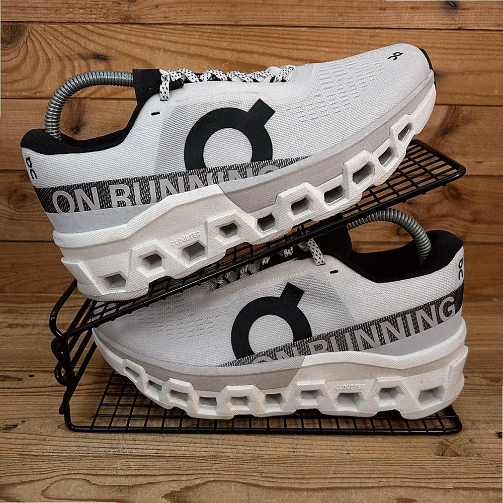 On Running Sneaker Damen UK 6 Cloudmonster 2 weiß schwarz Straßenlaufschuhe