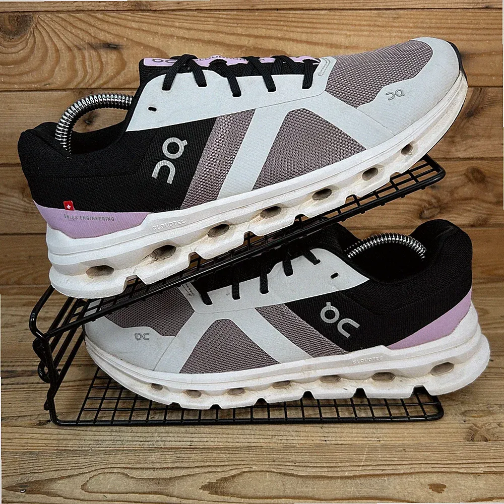 On Running Turnschuhe Damen Größe UK 8,5 CloudRunner Heron schwarz Schweizer Fitnessschuhe