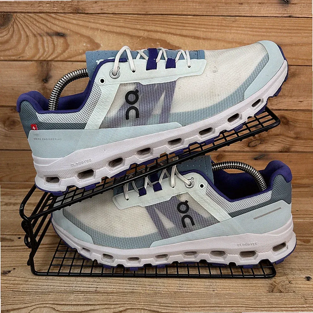 On Running Turnschuhe Damen Größe UK 8 Cloudvista Frost Mineral Schweizer Fitnessschuhe
