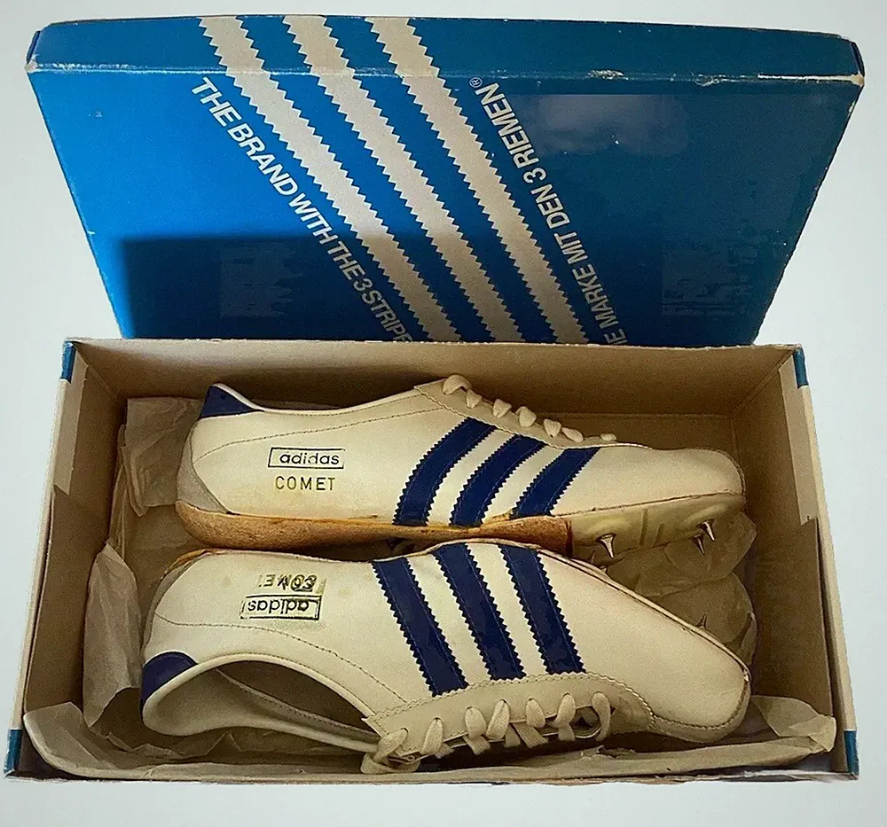 Original Adidas Comet 505 Sprintschuhe 6 1/2 Spikes 1963 Vintage Dekoration Deko