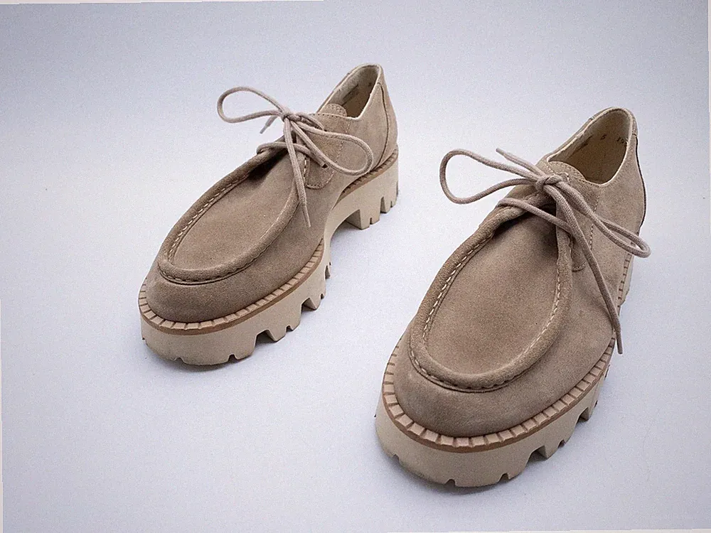 paul green Damen Halbschuhe Freizeitschuhe Leder Beige Gr. 38 EU Art. 40718-56