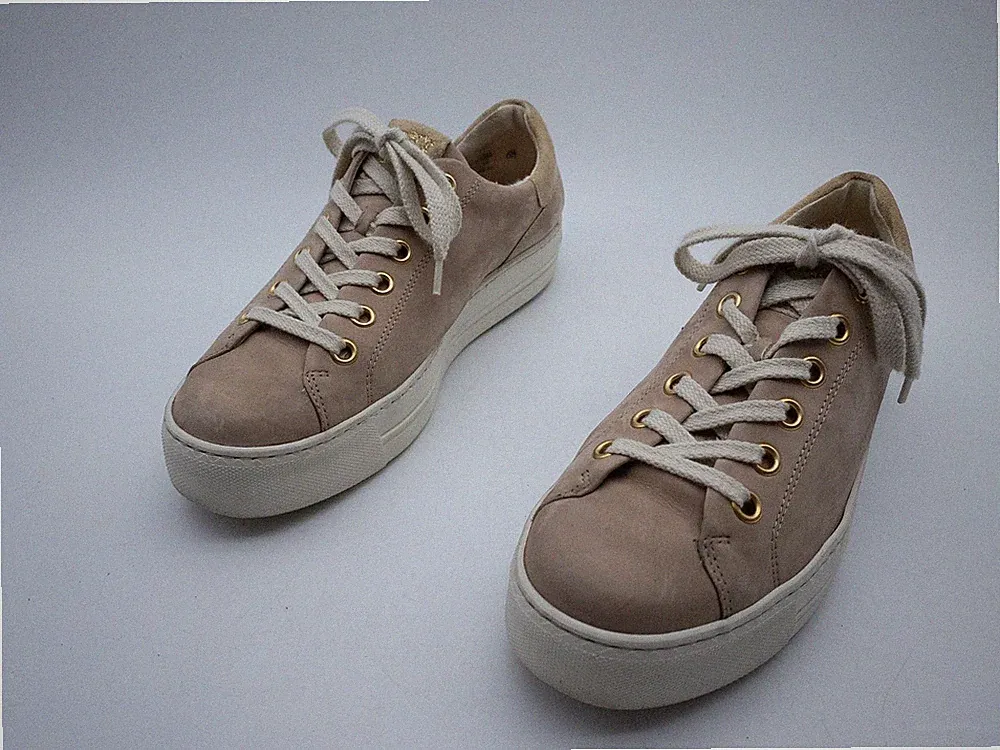 paul green Damen Sneaker Freizeitschuhe Leder Beige Gr. 40 EU Art. 40038-56
