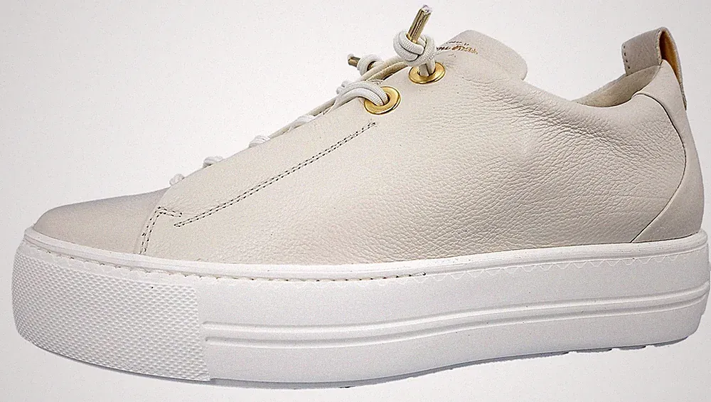 Paul Green Damenschuhe Schnürschuhe Sportive Sneaker Beige Freizeit