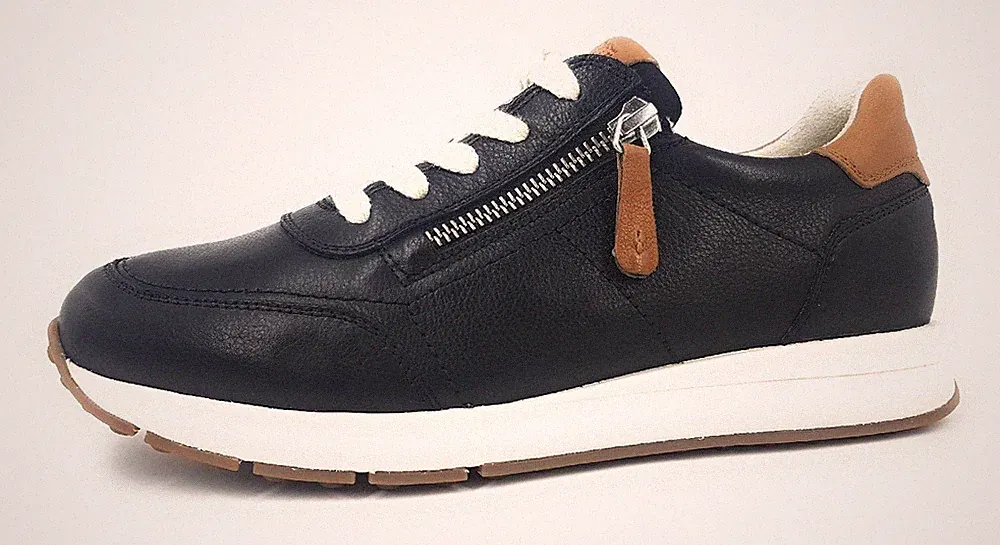 Paul Green Damenschuhe Schnürschuhe Sportive Sneaker Schwarz Freizeit