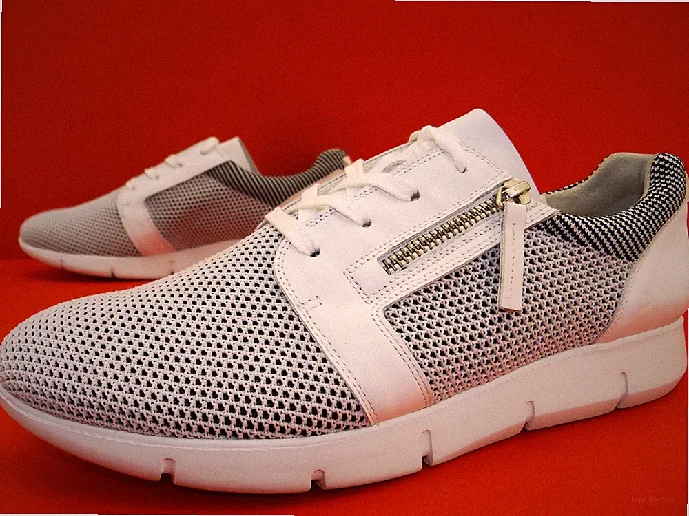 Paul Green Sneaker Turnschuhe Laufschuhe Damen Schuhe Leder-Textil Gr.40 Weiß
