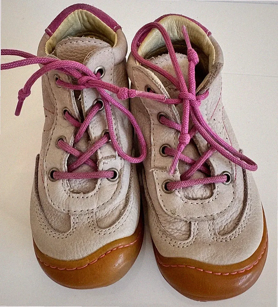 PEPINO, RICOSTA, Lernlaufschuhe, Beige-Rosa, Leder, Gr. 22, NP. 79,95 €