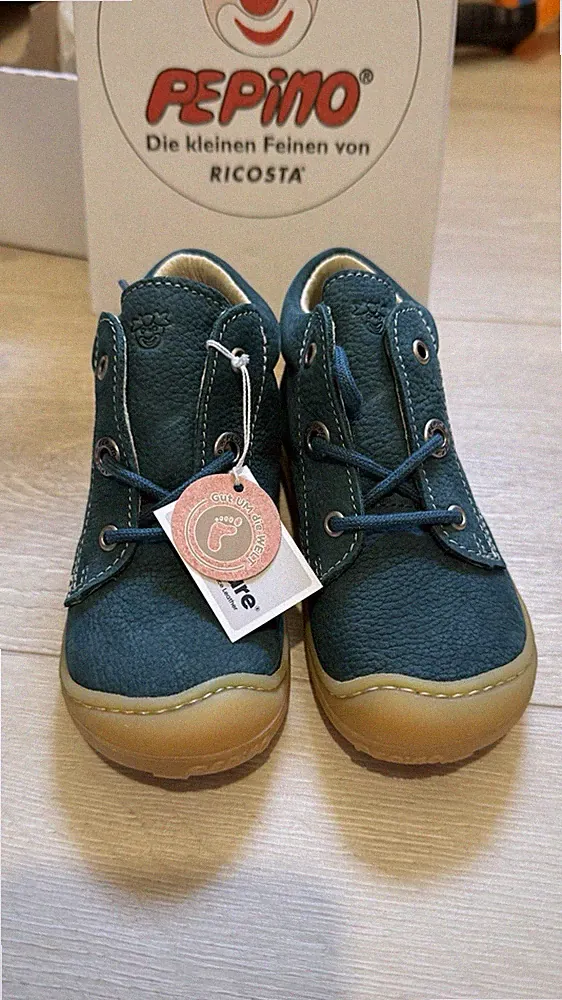 Pepino Ricosta Lernlaufschuhe GR. 22 Farbe storm türkis-petrol, Nubukleder