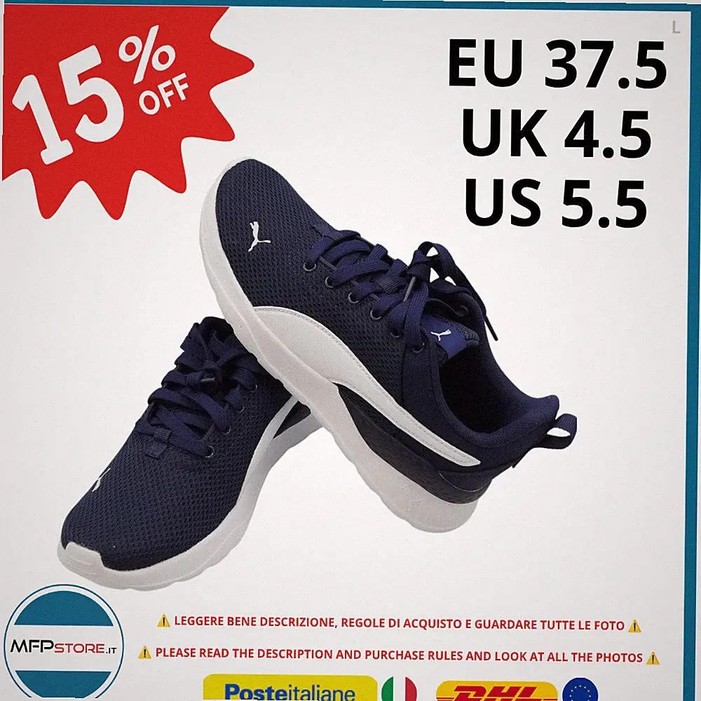 Puma Anzarun Lite Running Freizeitschuhe Herren/Damen EU 37,5 Blau