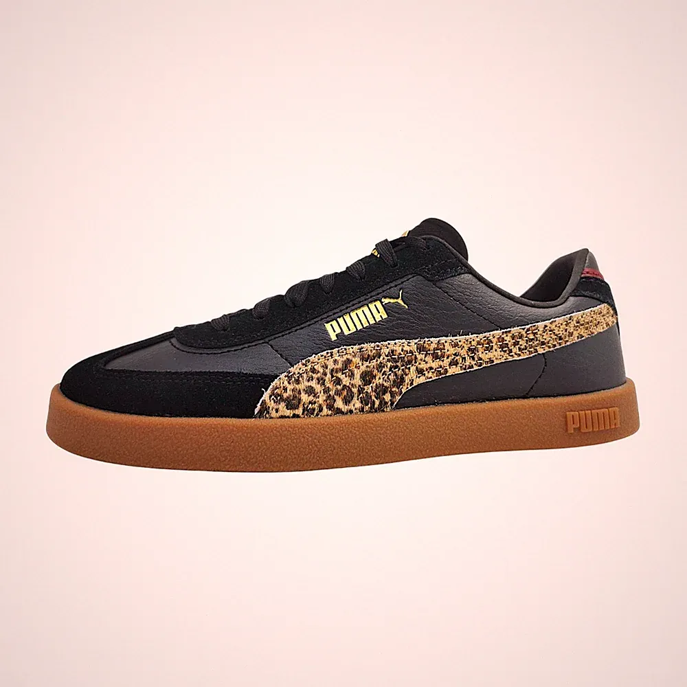 Puma Club II Era Ani Damenschuhe Schnürschuhe Sportive Sneaker low Schwarz Freiz
