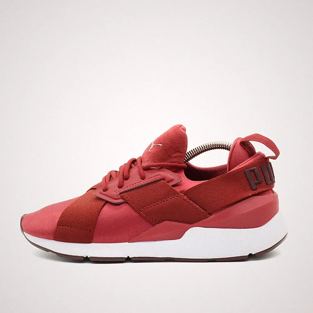 PUMA Damen 368427-01 Sneaker Rot Textil Low-Top Bequem EU 38