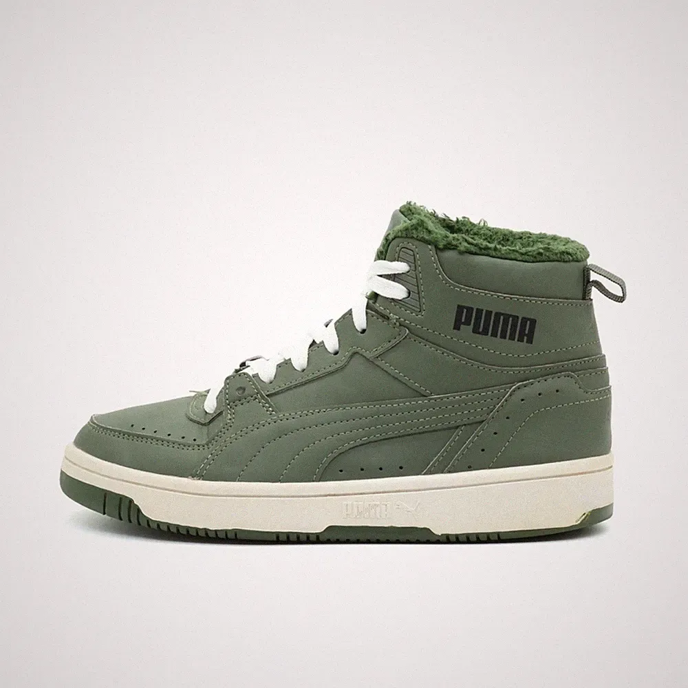 PUMA Damen 375477-02 Sneaker Grü Kunstleder Mittel Street High-Top-Sneaker EU 37