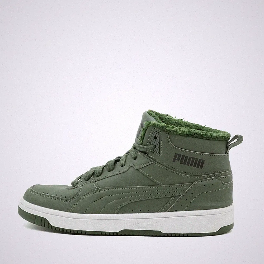 PUMA Damen 375477-02 Sneaker Grü Leder High-Top Gefüttert EU 38