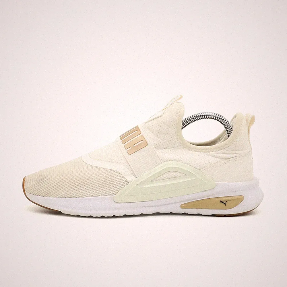 PUMA Damen 379023-10 Sneaker Beige Mesh Low Top Vegan Running EU 40.5