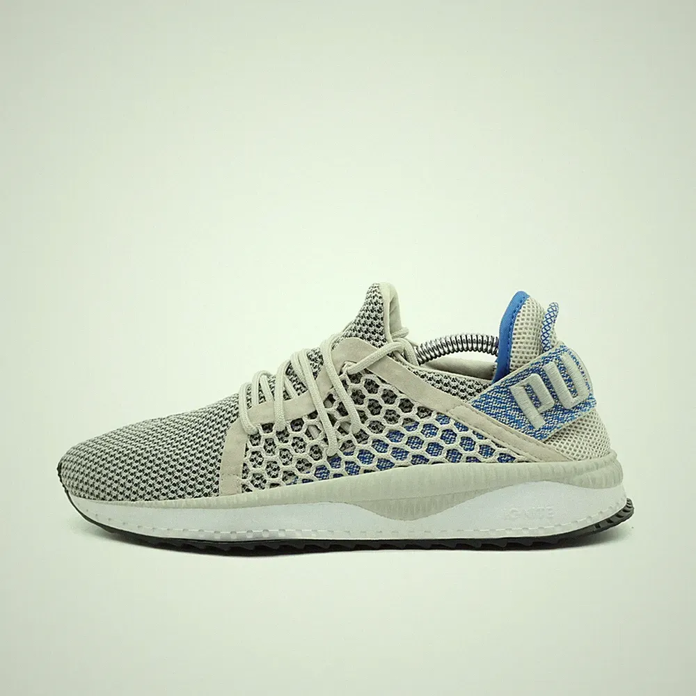 PUMA Damen IGNITE NETFIT Laufschuhe grau/blau Mesh Atmungsaktiv Sneaker EU 38.5
